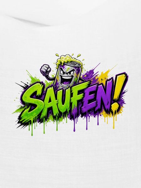 Saufen Neon Graffiti Bierkan