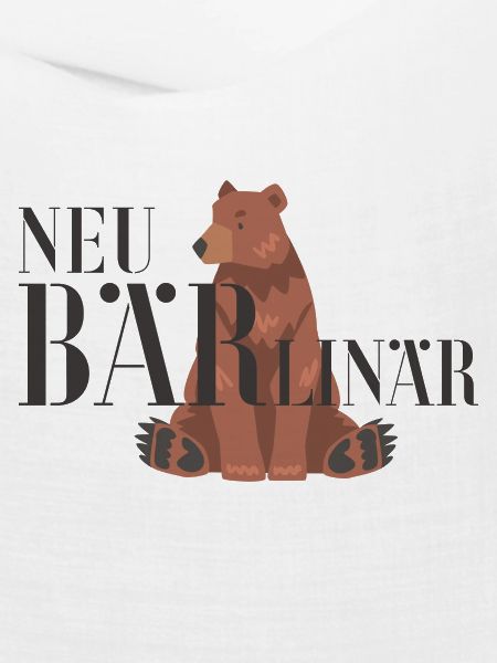 Sitzender Bär im Grafikstil