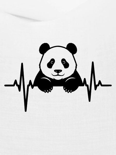 Panda im EKG – Süßes Tierdesign