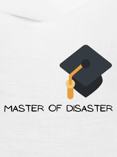 Master of Disaster mit Graduierungshut