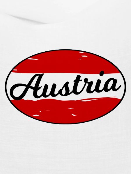 Austria Script Logo auf Rot