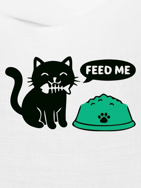 Hungrige Katze Futternapf Grafik