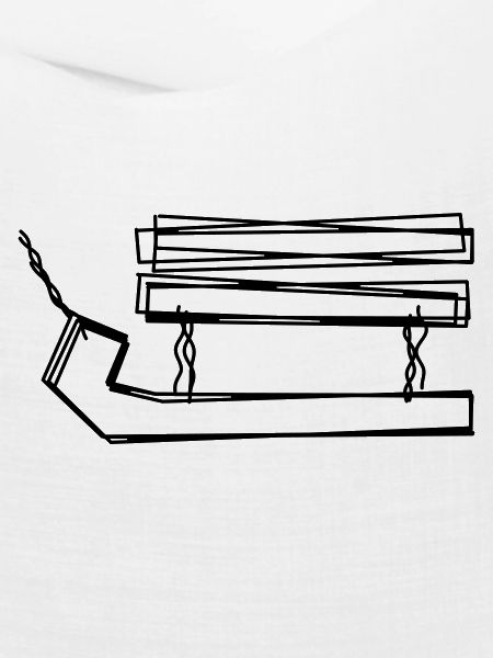 Schlitten handgezeichnet