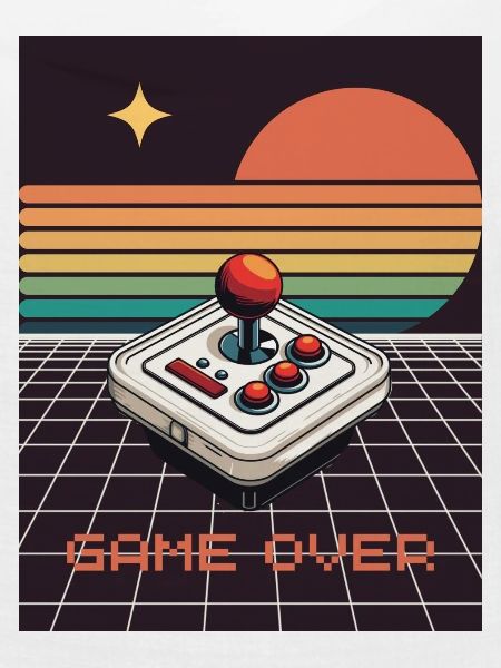 Game Over, Retro, Gaming, Joystick