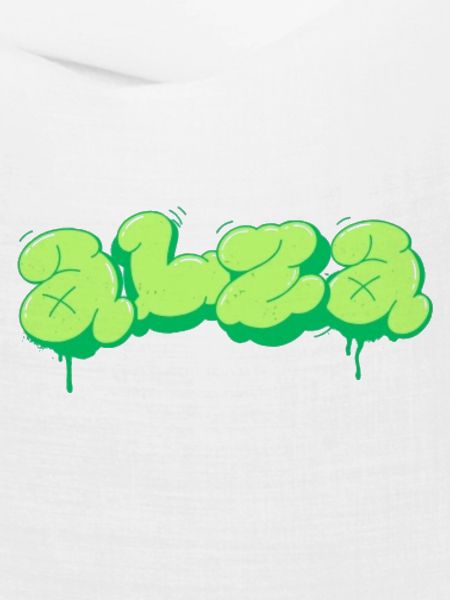 Hellgrünes Design im Graffiti-Stil