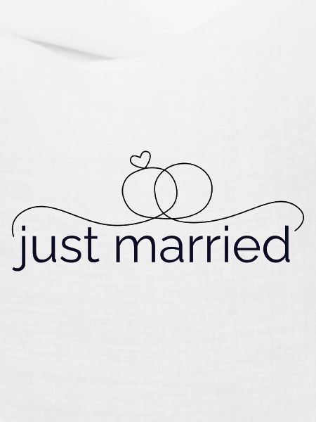 Frisch verheiratet - Liniendesign mit Trauring!