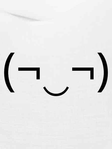 Schelmisches Emoticon (¬‿¬) freches Grinsen