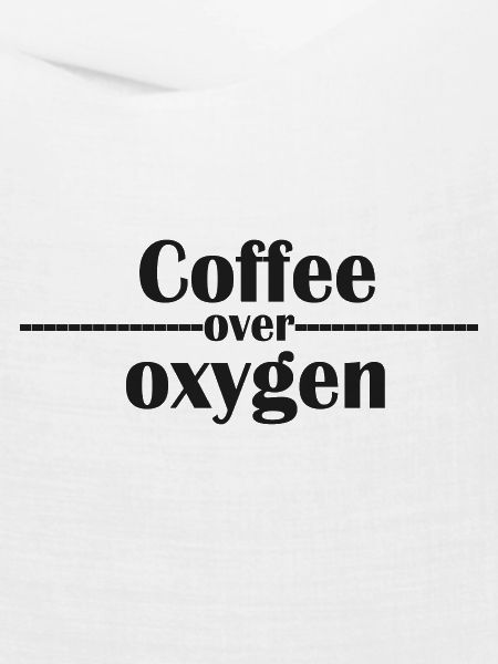 Kaffee-über-Sauerstoff-Typografie