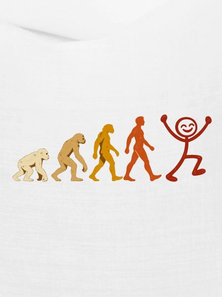 Evolution Mensch Freude Retro Design
