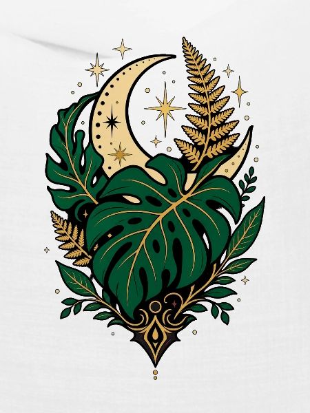 Monstera Moon – Mystisches Botanical Design