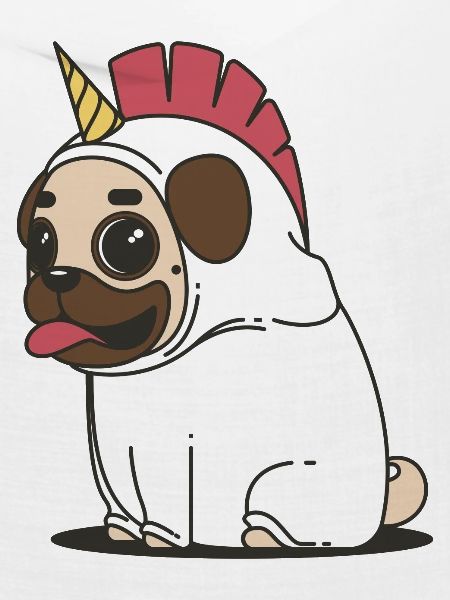 Knuffiger Einhorn Mops