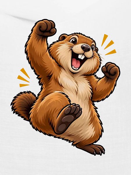 Cartoon springendes Eichhörnchen