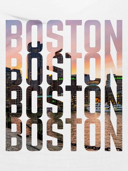 Boston Skyline Schriftzug 