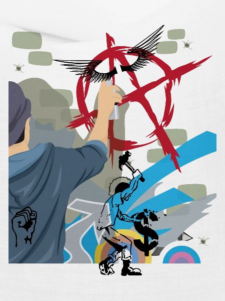 Urban Graffiti Spray Aktion Anarchy