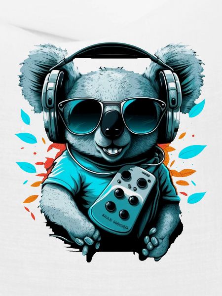 Koalabär mit Walkman und Sonnenbrille
