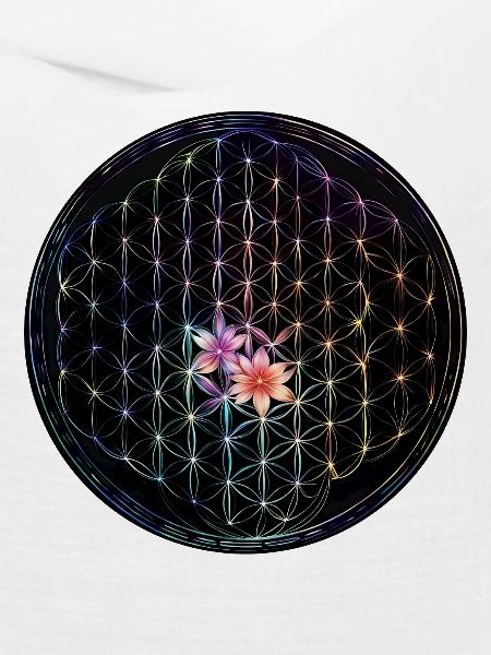 Regenbogen Lebensblume Design