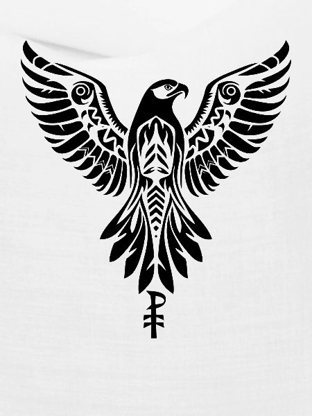 Emblem eines Raubvogels oder Adlers