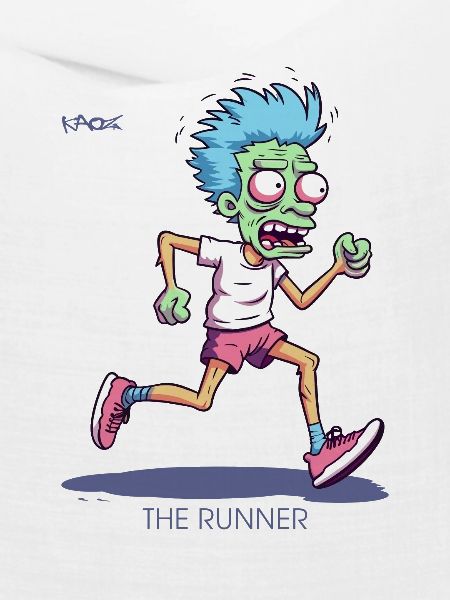 Der Zombie Langstrecken Marathon Läufer