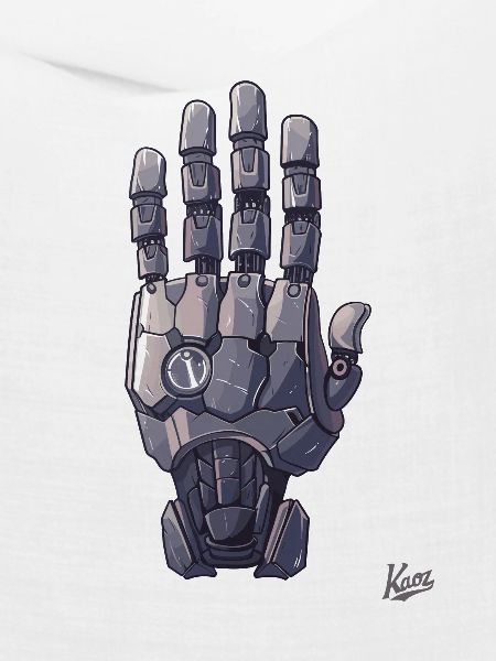 Roboter- oder Cyborg-Hand