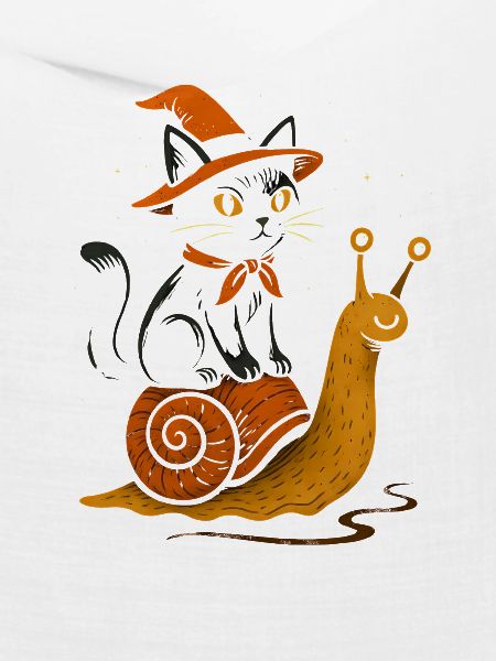 Hexenkatze auf Schnecke