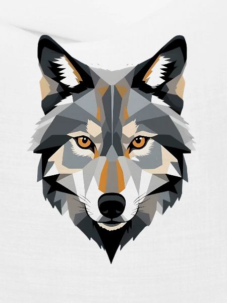 Geometrischer Wolfkopf