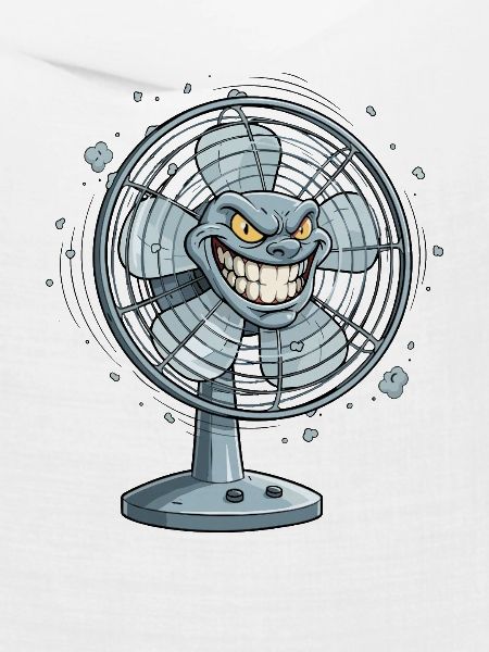 Grimmiger Ventilator Cartoon