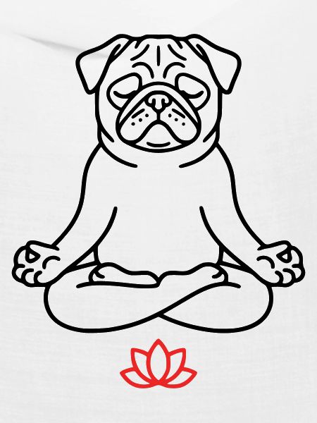 Mops Hund Zen Ausmalbild