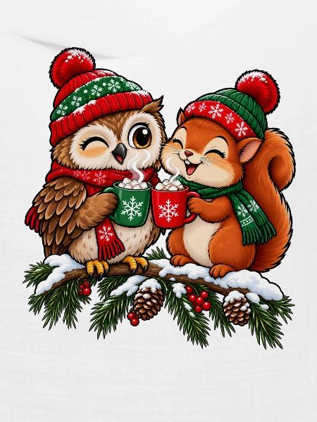 Weihnachten Eule Eichhörnchen Kakao Geschenk