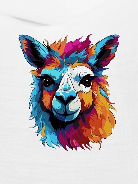 Bunter Llama Popart Muster