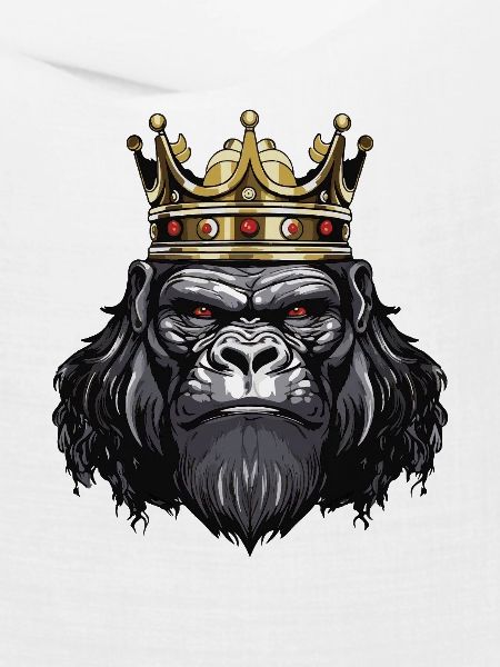 Gorilla Kopf mit Krone