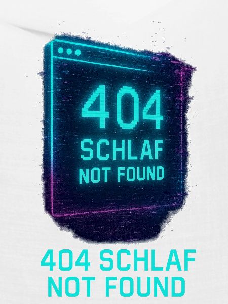404 Schlaf Not Found Neon