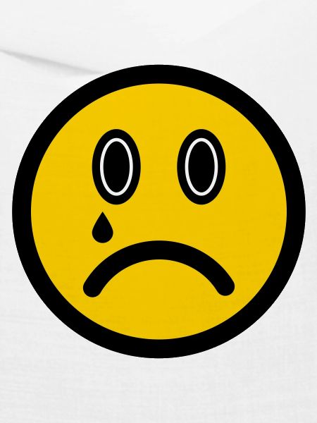 Weinendes Emoticon - Bildsymbol - Strichgesicht