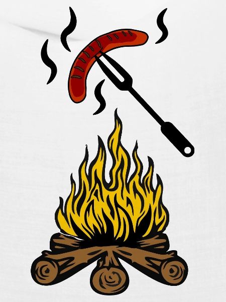 Lagerfeuer mit Bratwurst