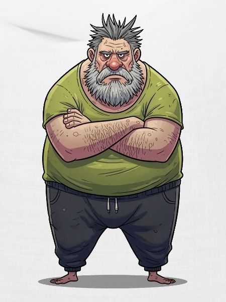 Grummelnder Riese Cartoon