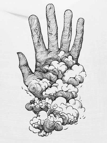 Hand in the clouds