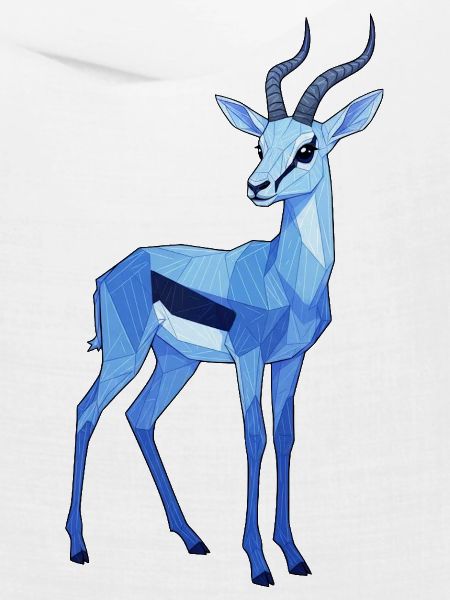 Blauer Geo-Rehbock