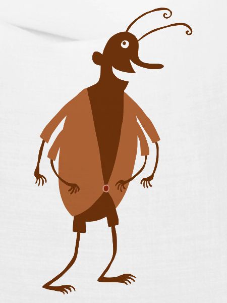 Käfer mit Jacke