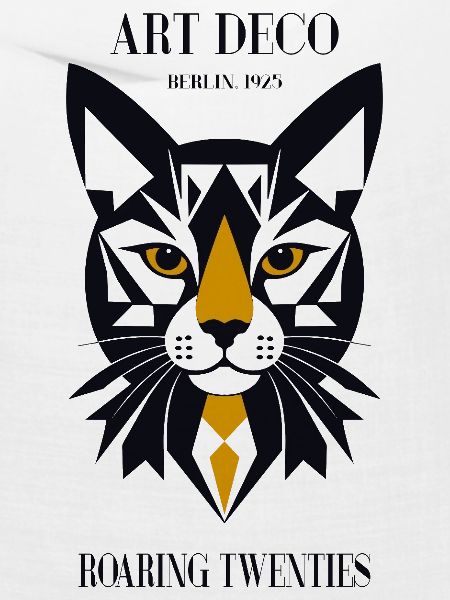 Katze Art Deco