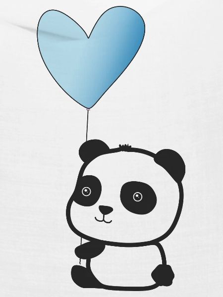 Panda hellblau