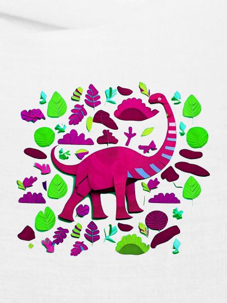 Pinker Brontosaurus im Wald
