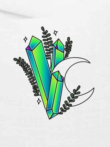 Halbmond mit Kristallen