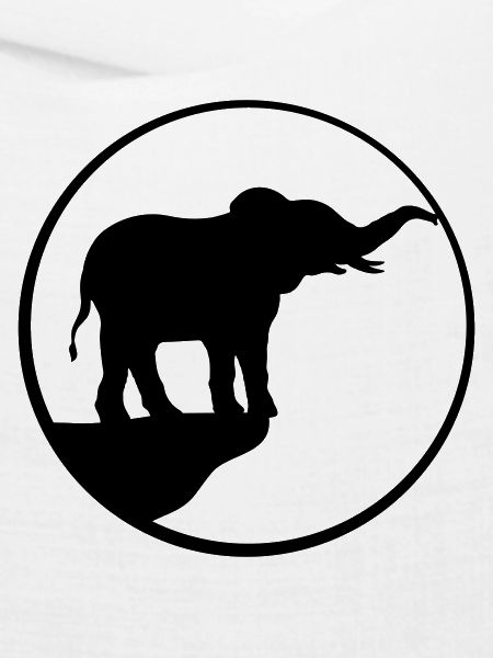 Klippe Mond Elefant Silhouette