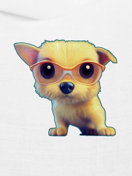 Welpe mit Brille