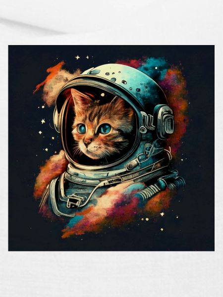 Kosmische Katze im Aetherpunk-Stil