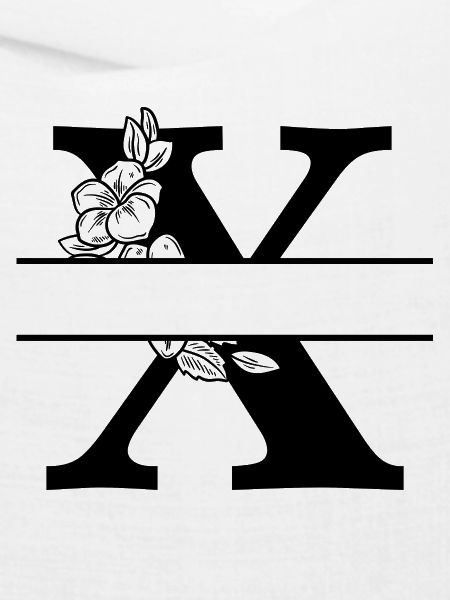 Personalisierter Blumenbuchstabe x