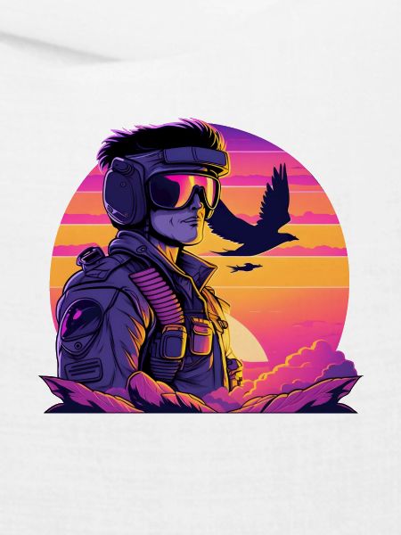 Synthwave Air-force Pilot
