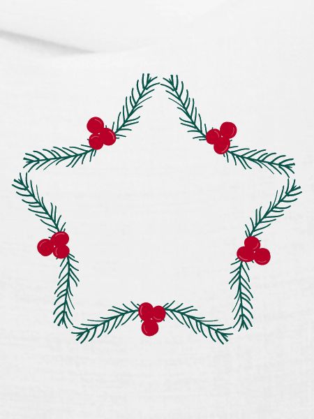 Weihnachtskranz in Sternform
