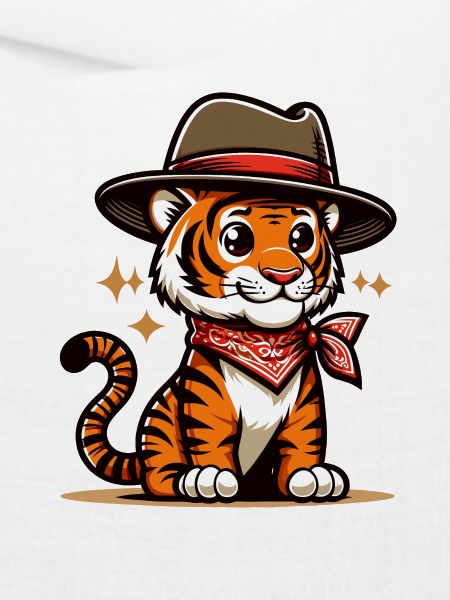 Tigerjunge mit Hut