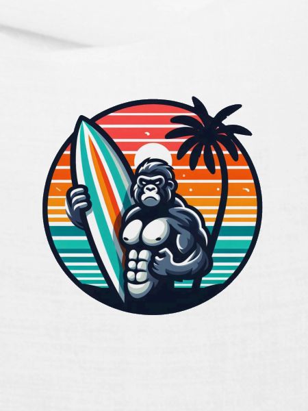 Surfbrett-Gorilla