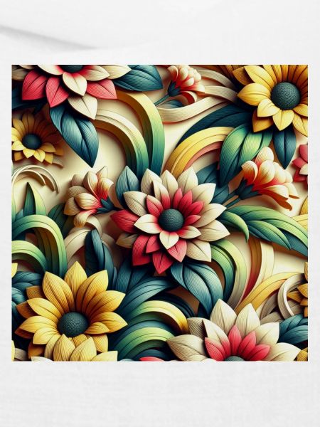 Blumenmuster 3D Effekt